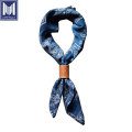 Indigo Denim Men Men Palola de pescoço Shawl Bandana Sconha